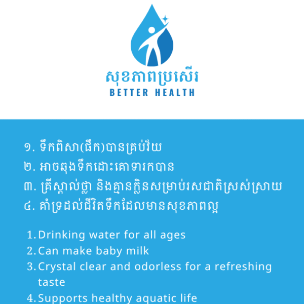 ទឹកសុខភាពប្រសើរ ចំណុះ ១.៥ លីត្រ